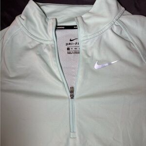 Nike Mint Green Dri-FIT Quarter-Zip Top